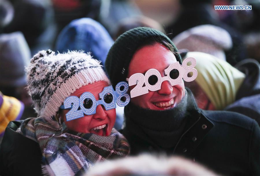 U.S.-NEW YORK-TIMES SQUARE-NEW YEAR CELEBRATION