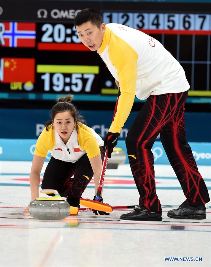 (SP)OLY-SOUTH KOREA-PYEONGCHANG-CURLING-MIXED DOUBLES-CHN VS NOR