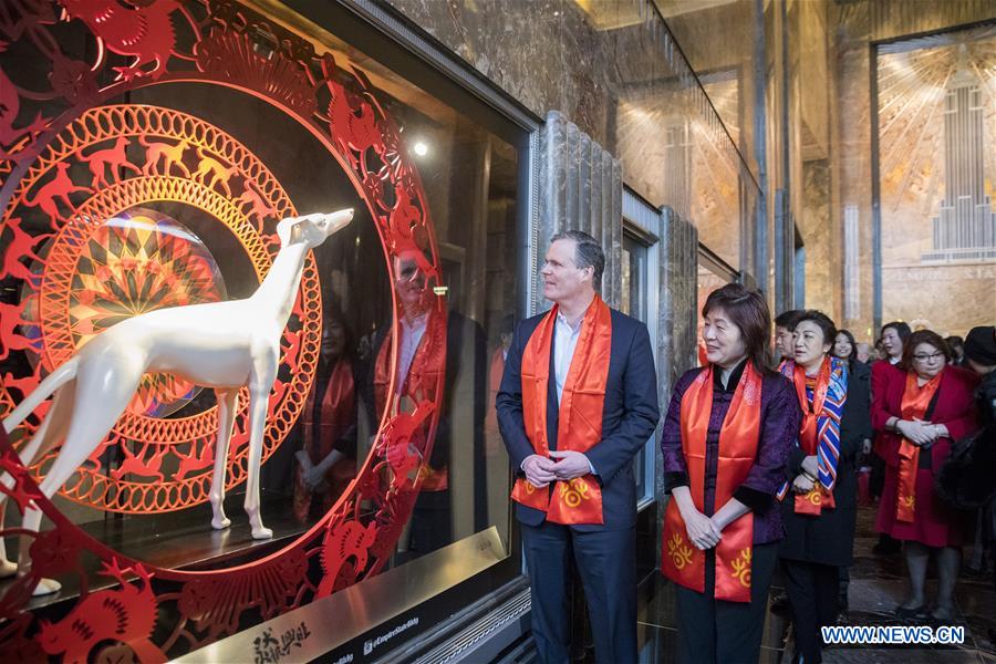 U.S.-NEW YORK-EMPIRE STATE BUILDING-CHINA-SPRING FESTIVAL-LIGHTING