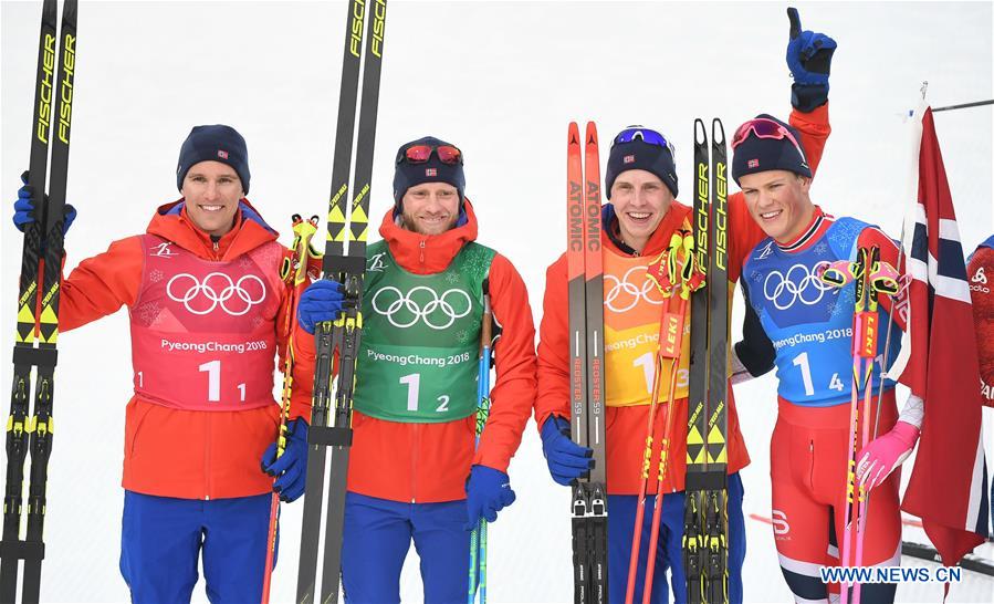 (SP)OLY-SOUTH KOREA-PYEONGCHANG-CROSS-COUNTRY SKIING-MEN'S 4x10KM RELAY