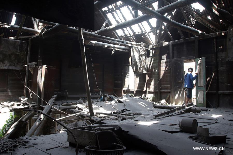 INDONESIA-NORTH SUMATERA-MOUNT SINABUNG-AFTERMATH