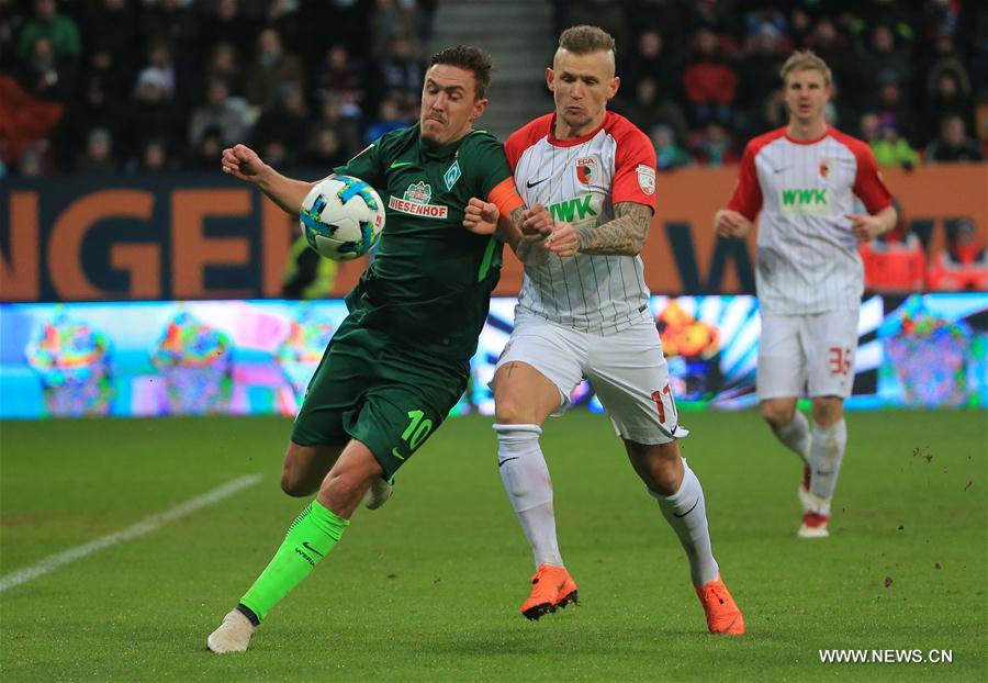 (SP)GERMANY-AUGSBURG-SOCCER-BUNDESLIGA-AUGSBURG VS BREMEN