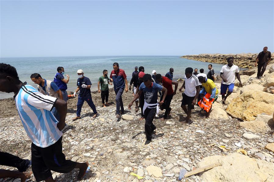 LIBYA-TRIPOLI-MIGRANTS-CAPSIZED BOAT