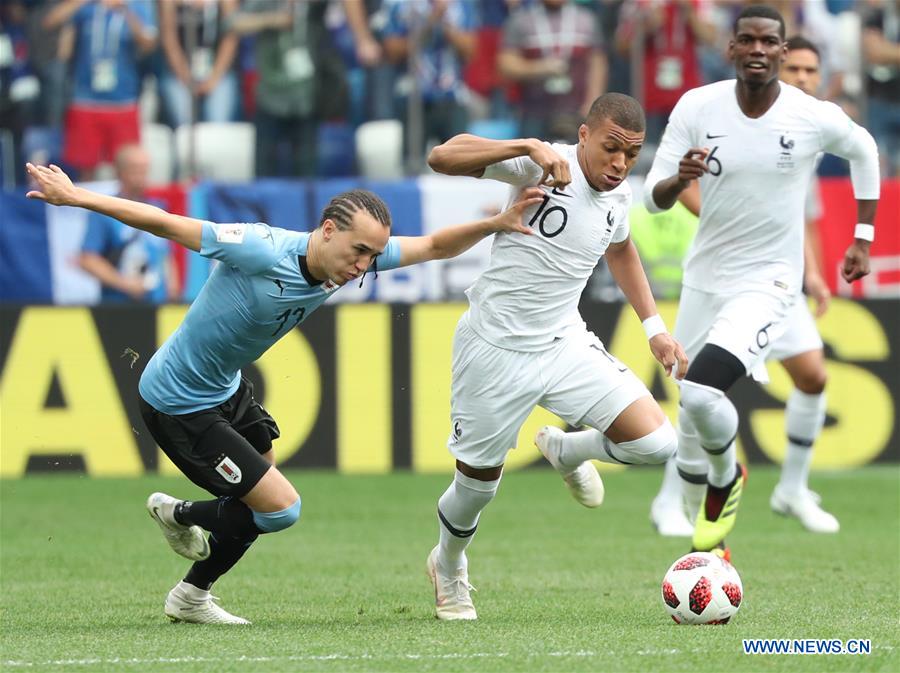 (SP)RUSSIA-NIZHNY NOVGOROD-2018 WORLD CUP-QUARTERFINAL-URUGUAY VS FRANCE