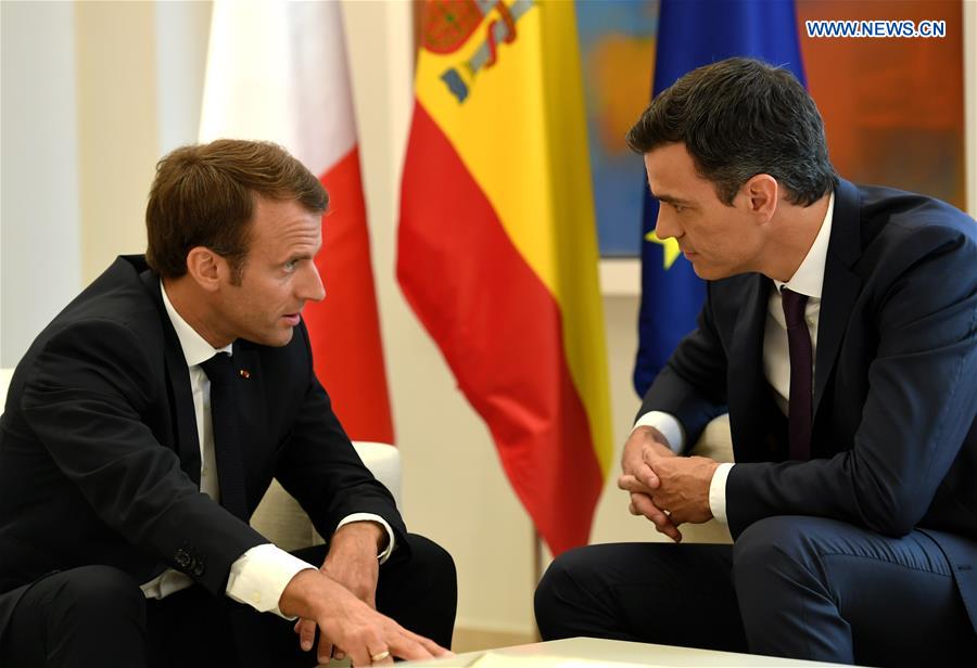 SPAIN-MADRID-MACRON-VISIT