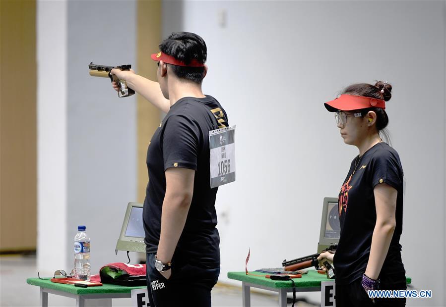 (SP)INDONESIA-PALEMBANG-ASIAN GAMES-SHOOTING-10M AIR PISTOL MIXED TEAM