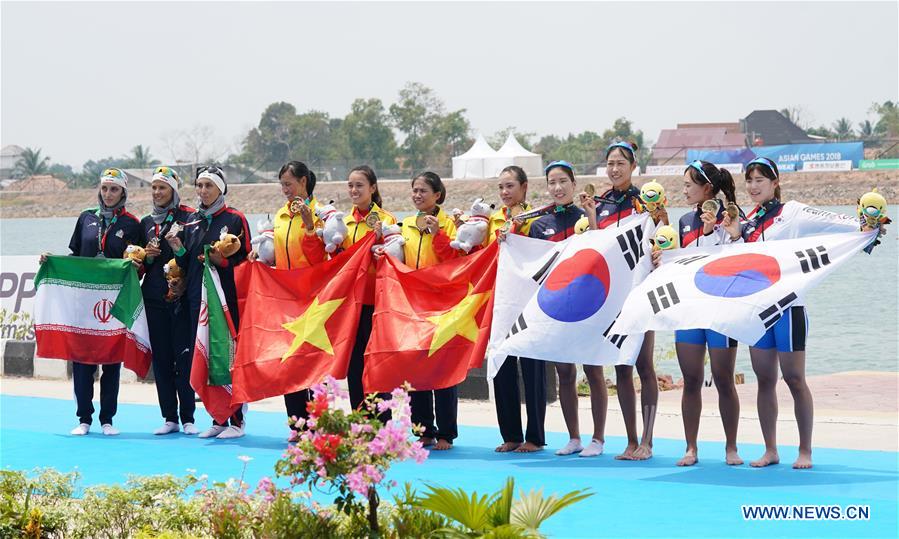 (SP)INDONESIA-PALEMBANG-ASIAN GAMES-WOMEN'S LIGHTWEIGHT QUADRUPLE SCULLS