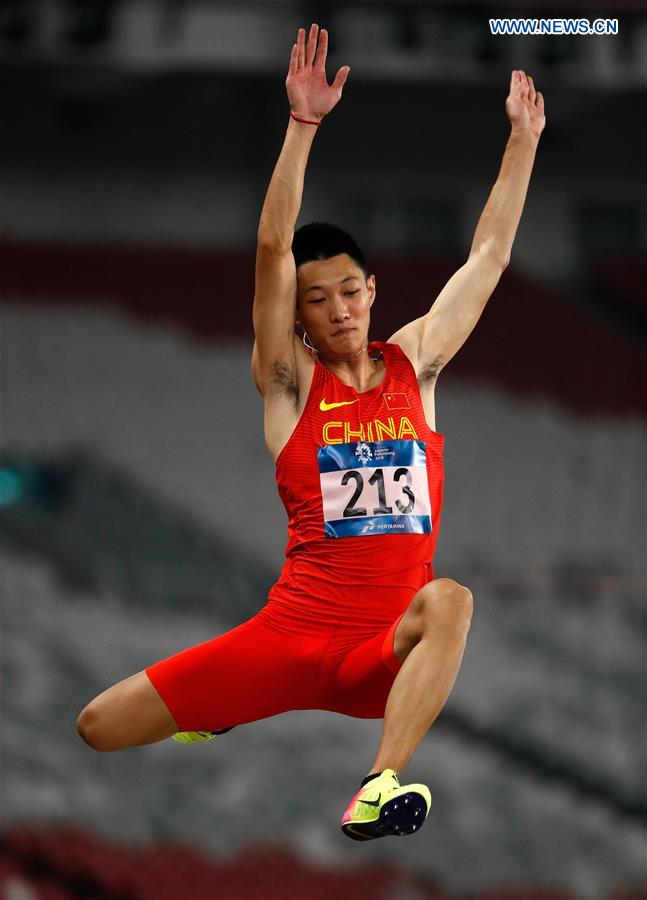 (SP)INDONESIA-JAKARTA-ASIAN GAMES-ATHLETICS-MEN'S LONG JUMP