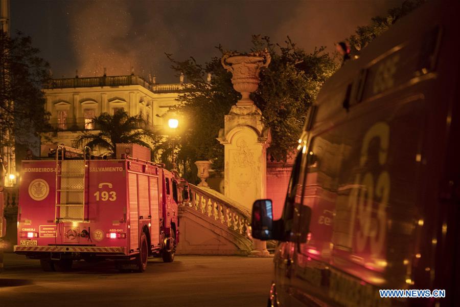 BRAZIL-RIO DE JANEIRO-MUSEUM-FIRE