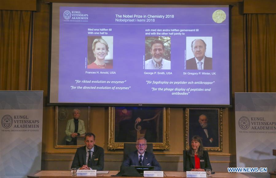 SWEDEN-STOCKHOLM-NOBLE PRIZE-CHEMISTRY-ANNOUNCEMENT