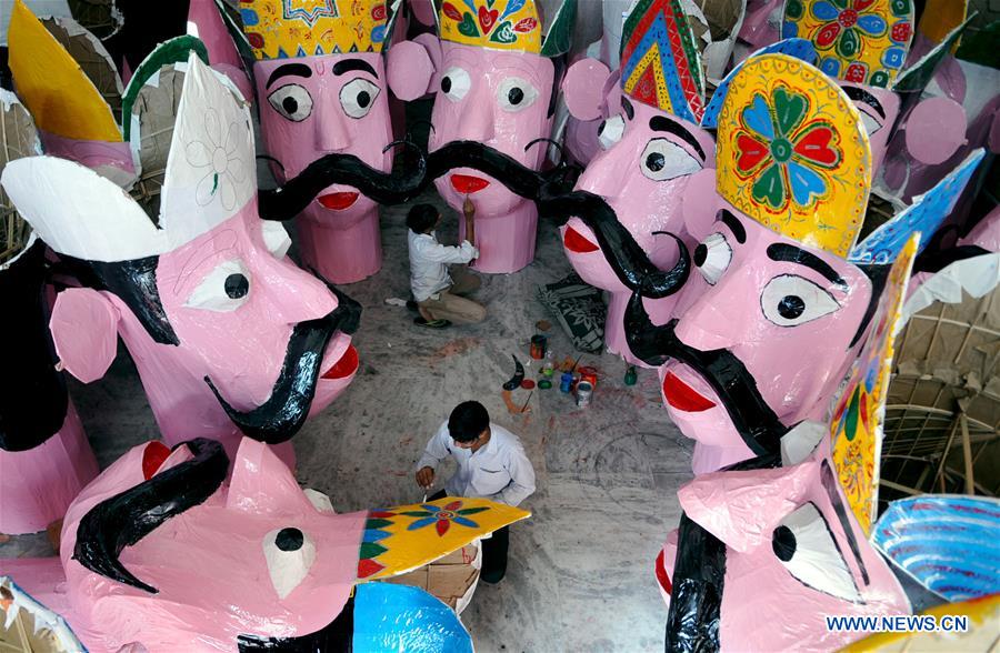 INDIAN-CONTROLLED KASHMIR-JAMMU-DUSSEHRA FESTIVAL-PREPARATION