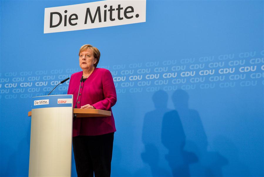 GERMANY-BERLIN-MERKEL-CDU-PRESS CONFERENCE