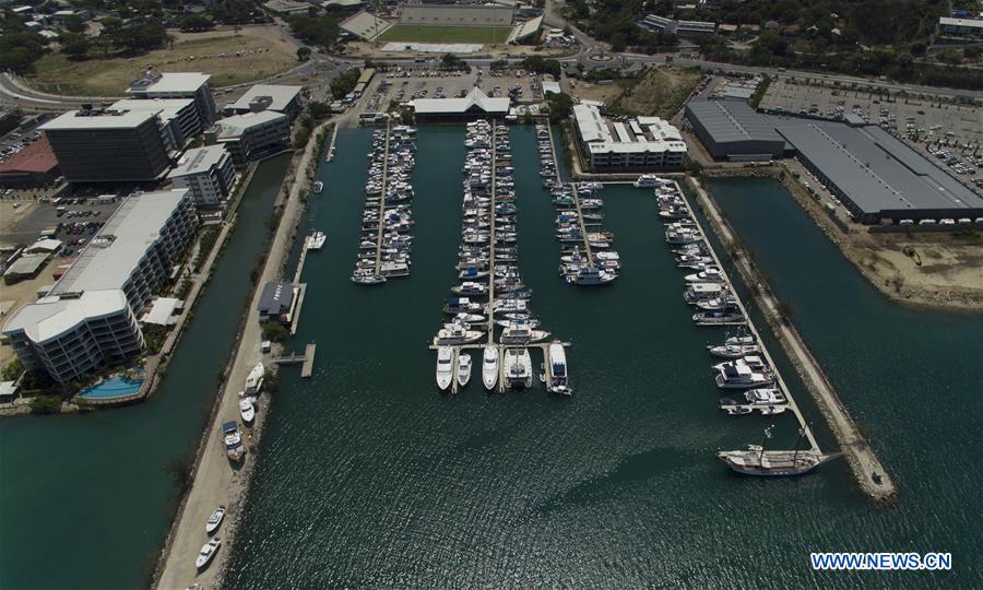 PAPUA NEW GUINEA-PORT MORESBY-APEC-AERIAL VIEW