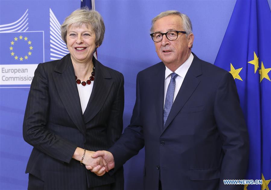 BELGIUM-BRUSSELS-EUROPEAN COMMISSION-PRESIDENT-UK-PM-MEETING