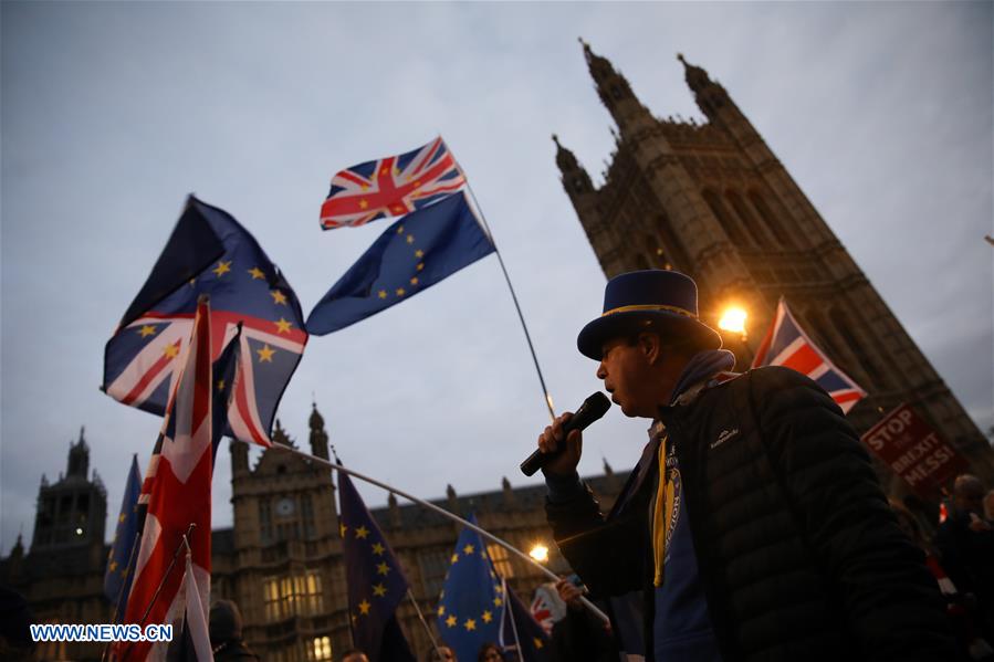 BRITAIN-LONDON-BREXIT VOTE-PUTTING OFF-PROTEST