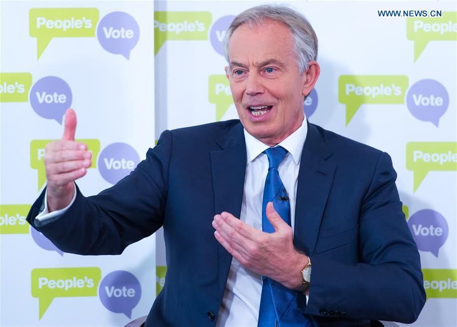 BRITAIN-LONDON-TONY BLAIR-BREXIT