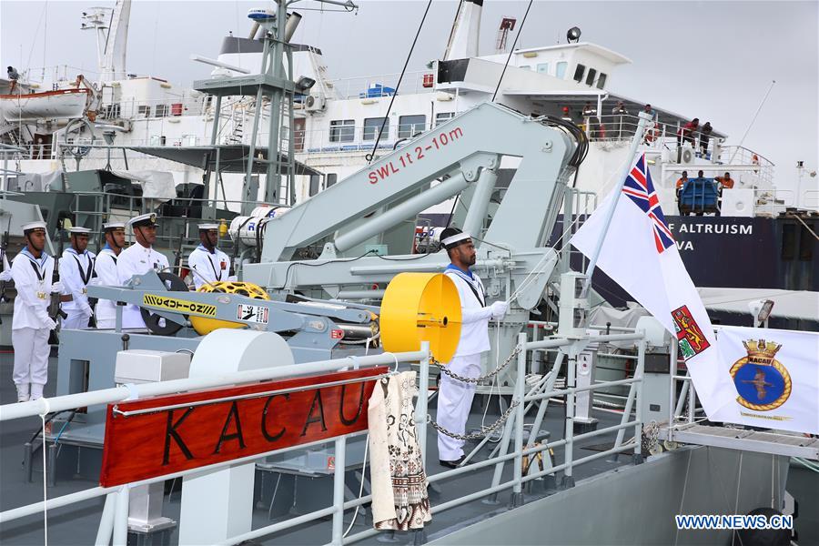 FIJI-SUVA-CHINA-HYDROGRAPHIC SURVEY VESSEL-HAND OVER