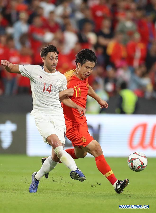 (SP)UAE-ABU DHABI-SOCCER-AFC ASIAN CUP 2019-GROUP C-CHN VS PHI