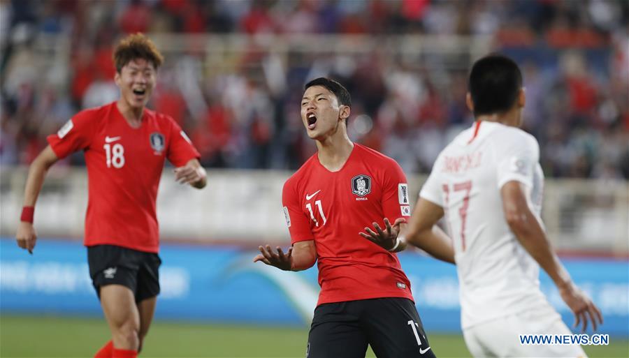 (SP)UAE-ABU DHABI-FOOTBALL-ASIAN CUP-CHN VS KOR