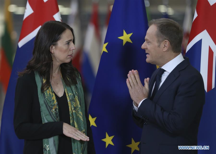 BELGIUM-BRUSSELS-EU-NEW ZEALAND-MEETING