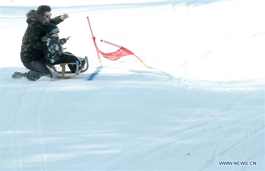 (SP)CROATIA-ZAGREB-SLEDDING RACE-CHILDREN