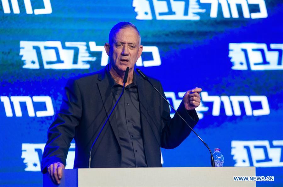 ISRAEL-HAIFA-ELECTION CAMPAIGN-BENNY GANTZ