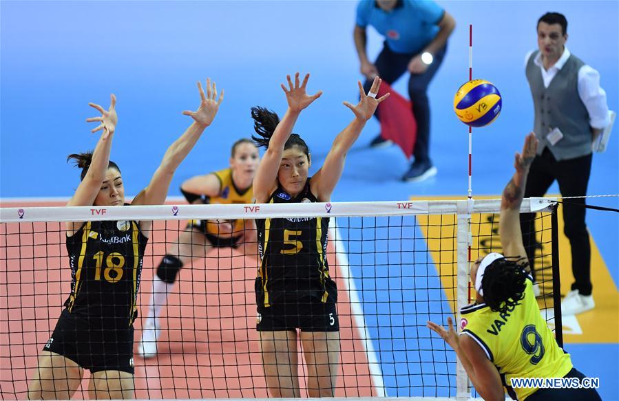 (SP)TURKEY-ISTANBUL-VOLLEYBALL-TURKISH WOMEN LEAGUE-VAKIFBANK VS FENERBAHCE