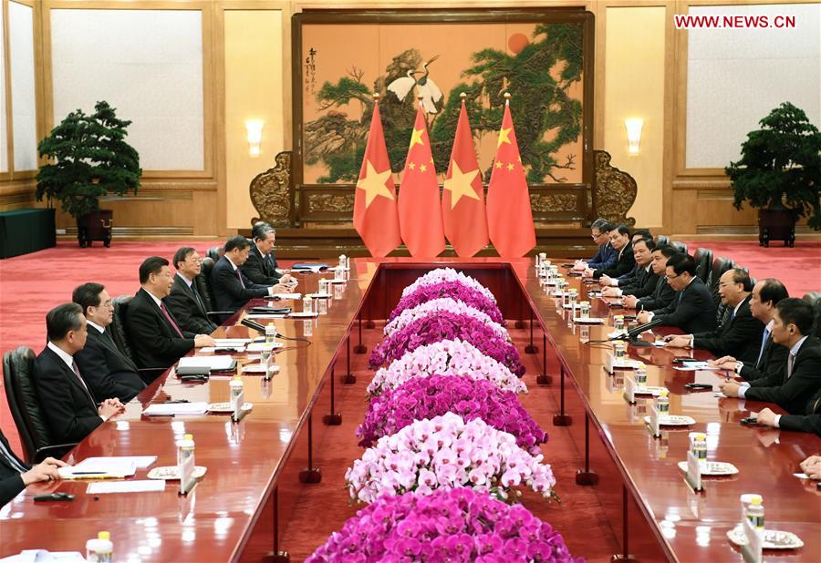 (BRF)CHINA-BEIJING-XI JINPING-VIETNAMESE PM-MEETING (CN)