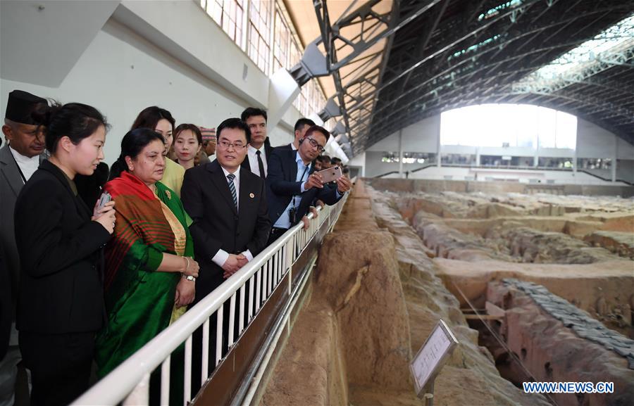 (BRF)CHINA-SHAANXI-XI'AN-NEPALI PRESIDENT-VISIT (CN)