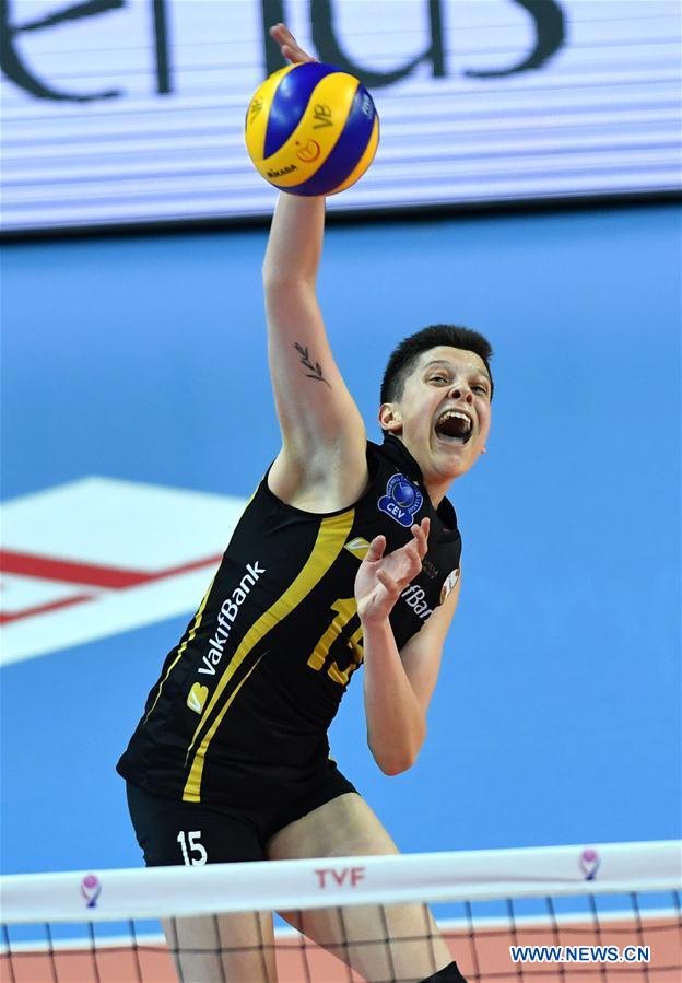 (SP)TURKEY-ISTANBUL-VOLLEYBALL-TURKISH WOMEN LEAGUE-VAKIFBANK VS ECZACIBASI