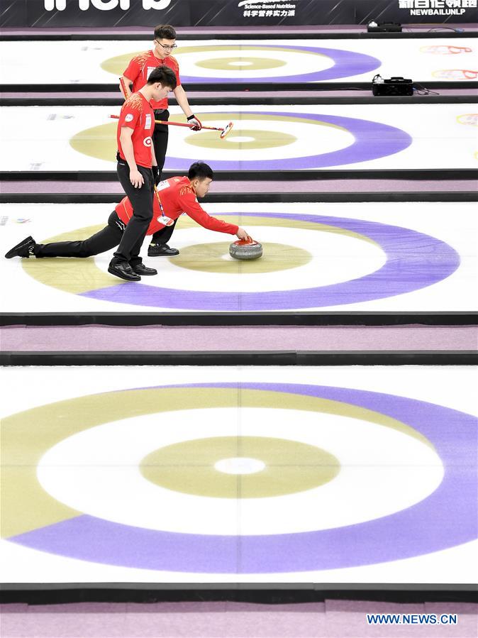 (SP)CHINA-BEIJING-CURLING-WCF WORLD CUP-GRAND FINAL-MEN'S FINAL