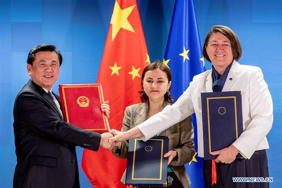 BELGIUM-BRUSSELS-CHINA-EU-CIVIL AVIATION-COOPERATION