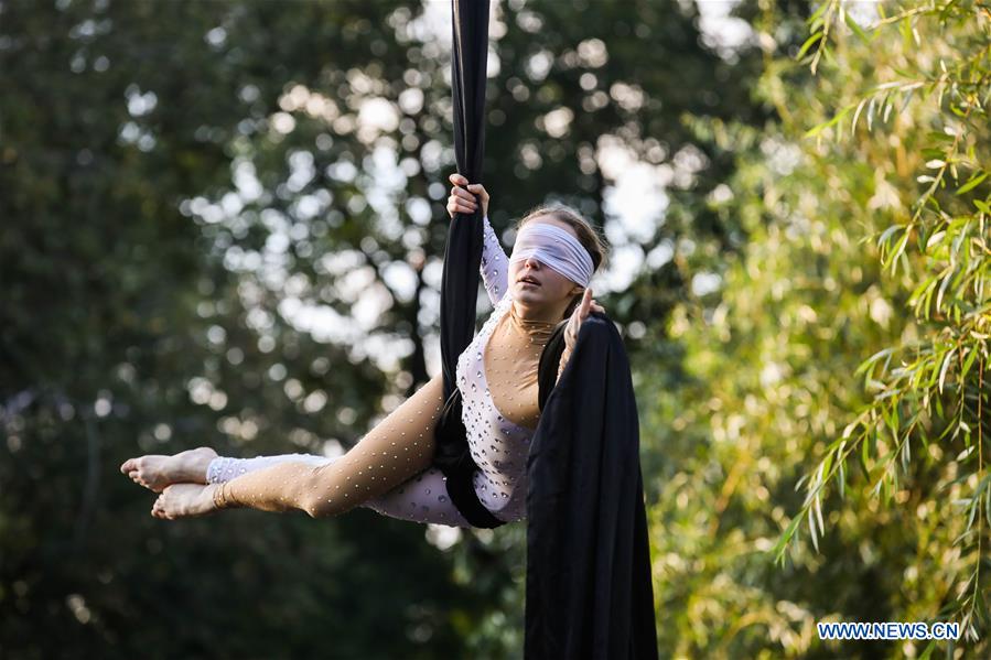 (SP)RUSSIA-MOSCOW-AERIAL GYMNASTICS FESTIVAL