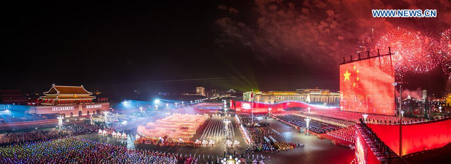  (PRC70Years) XINHUA PHOTOS OF THE DAY