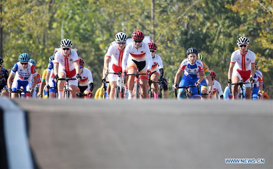 (SP)CHINA-WUHAN-7TH MILITARY WORLD GAMES-CYCLING ROAD-WOMEN'S TEAM ROAD RACE