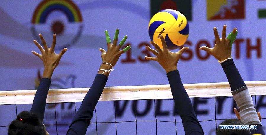 (SP)NEPAL-KATHMANDU-13TH SOUTH ASIAN GAMES-WOMEN'S VOLLEYBALL-SEMIFINAL