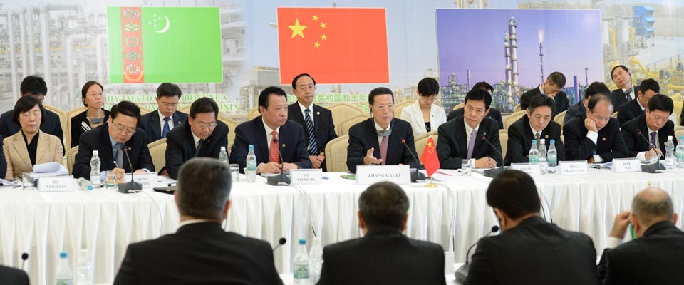 张高丽与土库曼斯坦副总理共同主持中土合作委员会第三次会议